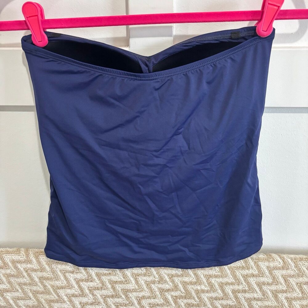 Tommy Bahama Women’s Pearl Sarong Wrap Bandeau Bandini Tankini Top Navy NWT XS - Picture 7 of 11